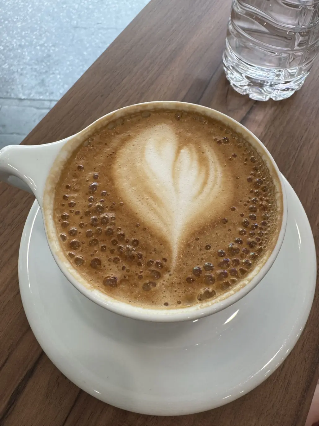 A cup of cappuccino.